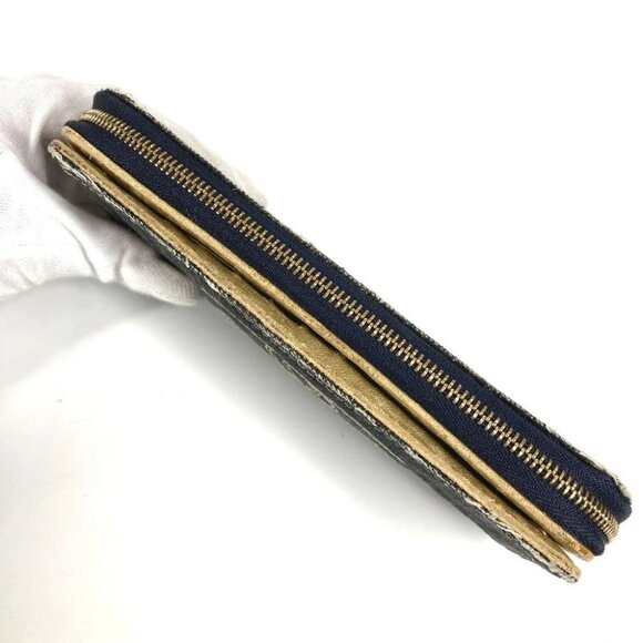 CHANEL A31900 Sparkling denim Zip Around Long Wallet Denim blue - Picture 5 of 16